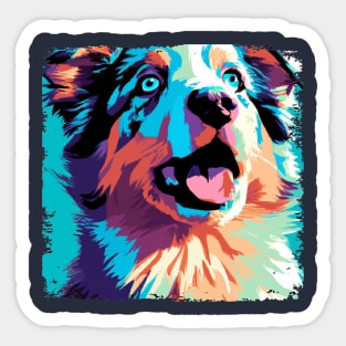 Miniature American Shepherd Pop Art - Dog Lover Gifts Sticker